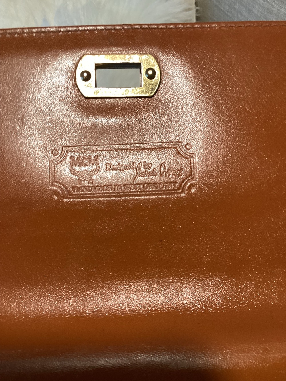 Vintage MCM Cognac Visetos Logo Top-Handle Bag - Picture 13 of 15